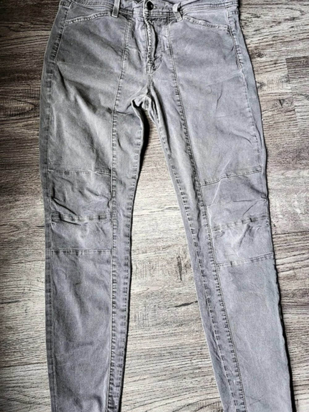 J Brand Ginger Seamed Skinny Jeans Gray Waist 28